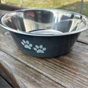 Pet Bowl with Paw Print Design